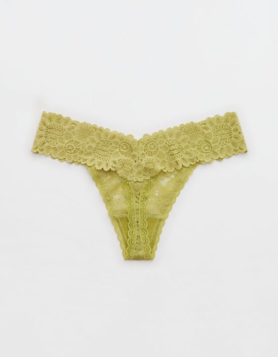 Aerie Seaside Lace Thong Underwear