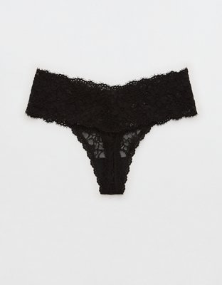 Show Off Eyelash Lace Thong Underwear