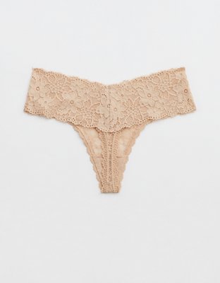 Aerie Eyelash Lace Thong Underwear