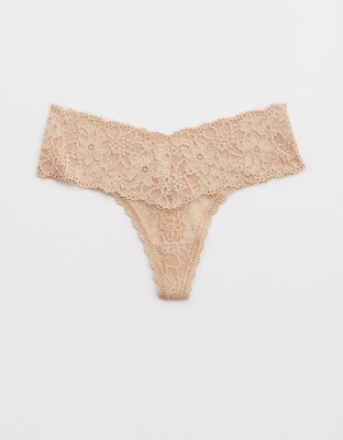 Aerie Eyelash Lace Thong Underwear