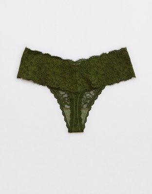 Show Off Eyelash Lace Thong Underwear