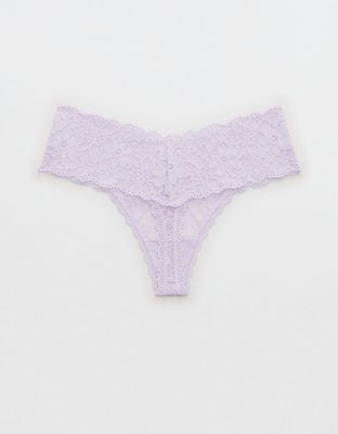 Show Off Eyelash Lace Thong Underwear