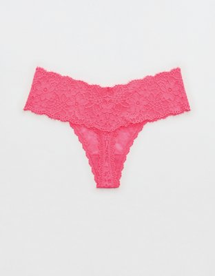 Show Off Eyelash Lace Thong Underwear