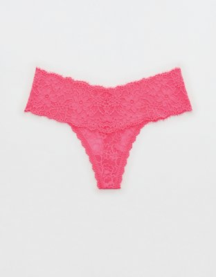 Aerie Eyelash Lace Thong Underwear