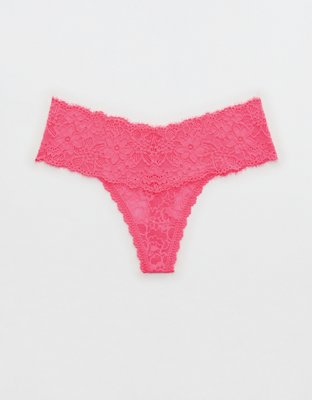 Aerie Snow Angel Lace Shine Cheeky Underwear