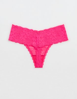 Show Off Eyelash Lace Thong Underwear
