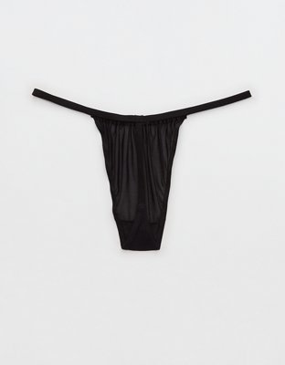 Aerie Mesh Ruched String Thong Underwear