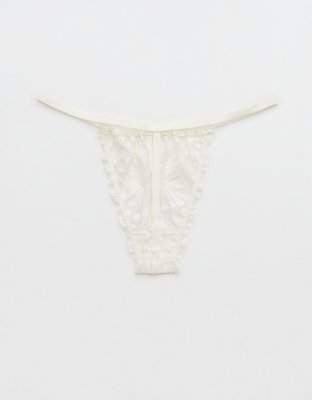 Show Off Hibiscus Lace Ruched String Thong Underwear