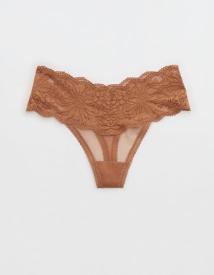 Aerie Queens Lace Mesh Cheeky Underwear