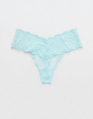 Aerie Hibiscus Lace Thong Underwear