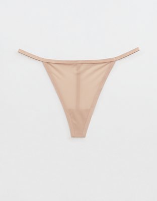 Aerie Mesh Ruched String Thong Underwear