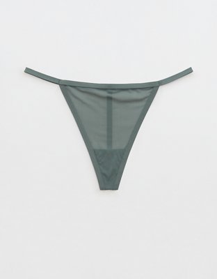 Aerie + Cotton Ultra Low Rise String Thong Underwear