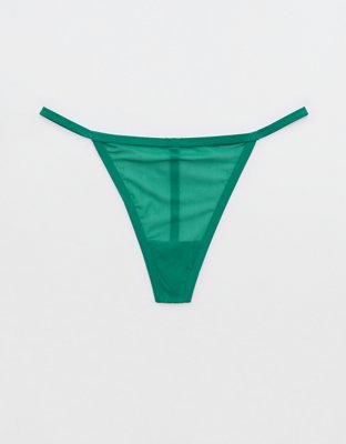 Buy Aerie Sequin Floral Embroidery Thong Underwear online