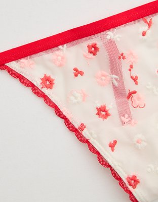 Show Off Embroidery String Thong Underwear