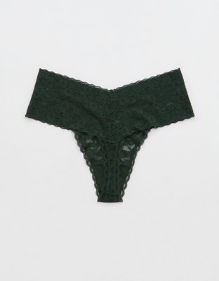Show Off Vintage Lace Wide Waistband Thong Underwear