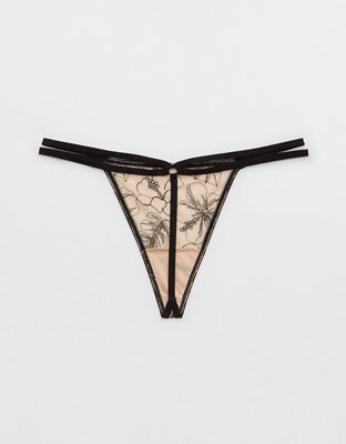 Show Off Embroidery Thong Underwear