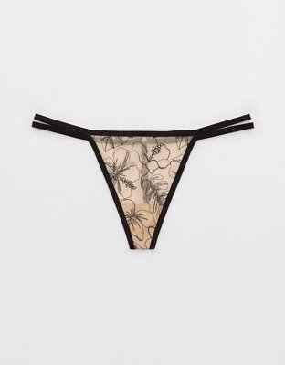 Show Off Embroidery Thong Underwear