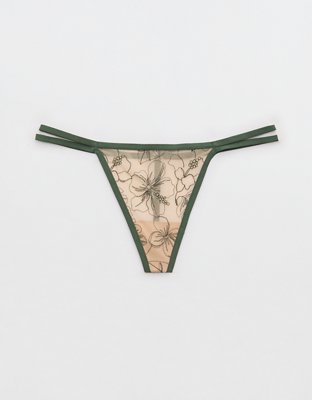 Show Off Embroidery Thong Underwear