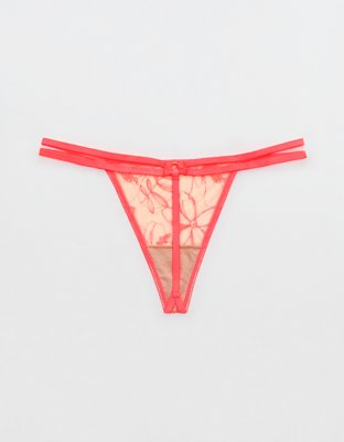 Show Off Embroidery Thong Underwear