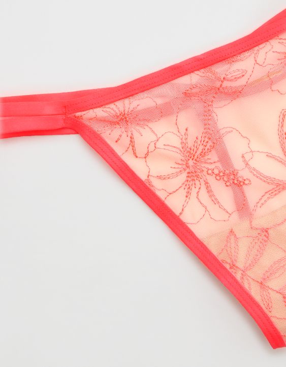 Show Off Embroidery Thong Underwear