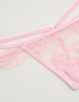 Show Off Rosebud Lace Thong Underwear