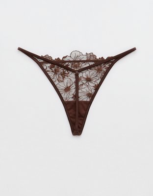 Show Off Embroidery Thong Underwear