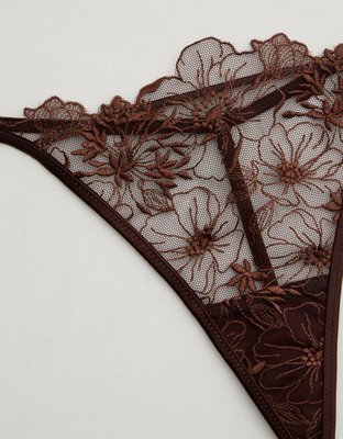 Show Off Embroidery Thong Underwear