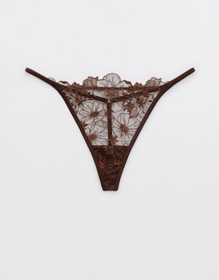 Show Off Embroidery Thong Underwear