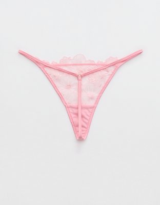 Show Off Embroidery Thong Underwear