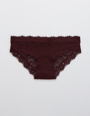 Bikini de algodón con encaje Eyelash Aerie