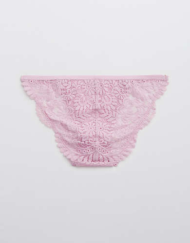 Aerie Far Out Lace String Bikini Underwear