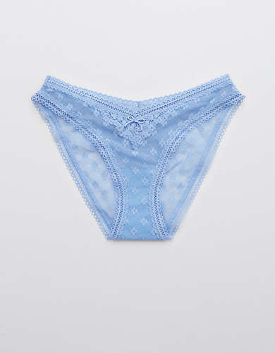 Aerie Picnic Lace High Cut Bikini Underwear