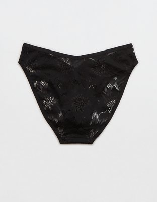 Aerie Midnight Lace High Cut Bikini Underwear