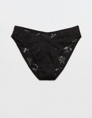 Aerie Midnight Lace High Cut Bikini Underwear