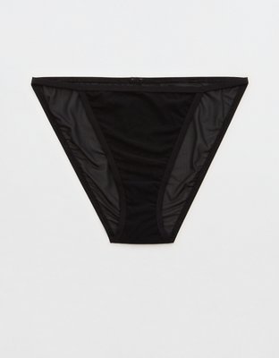 Aerie Mesh Ruched String Thong Underwear