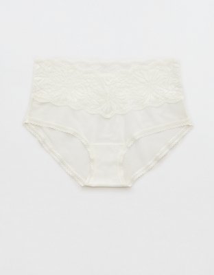 Aerie Snow Angel Lace Shine Boybrief Underwear