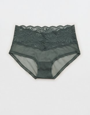 Aerie Hibiscus Lace Thong Underwear