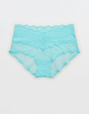 Shop Aerie Hibiscus Lace Ruched String Thong Underwear online