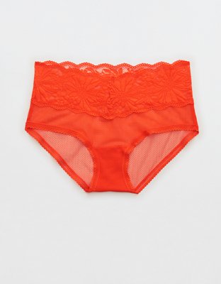 Aerie Velvet Animal Lace String Thong Underwear