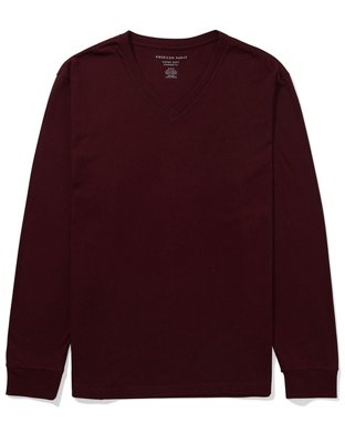 Мужские футболки American Eagle AE Long-Sleeve V-Neck T-Shirt — фото 3