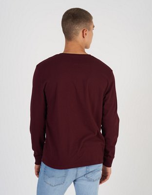 Мужские футболки American Eagle AE Long-Sleeve V-Neck T-Shirt — фото 2