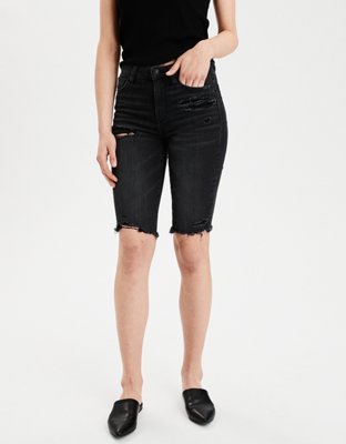 biker shorts jeans