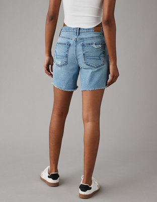 Женские джинсы American Eagle AE Strigid 8" Perfect Ripped Bermuda Denim Short — фото 2