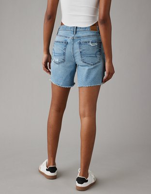 AE Strigid 8" Perfect Ripped Bermuda Denim Short