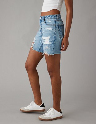 AE 8" Strigid Perfect Ripped Bermuda Denim Short