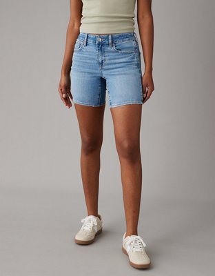 AE Next Level Low Rise Skinny Bermuda Denim Short