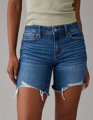 AE Next Level Bermuda Denim Short Skinny Tiro Bajo