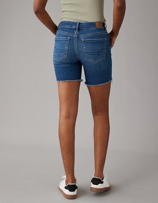 AE Next Level Bermuda Denim Short Skinny Tiro Bajo