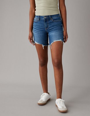 Low waist sales denim shorts