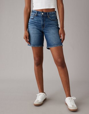 Женские джинсы American Eagle AE Strigid 8" Perfect Denim Bermuda Short — фото 6